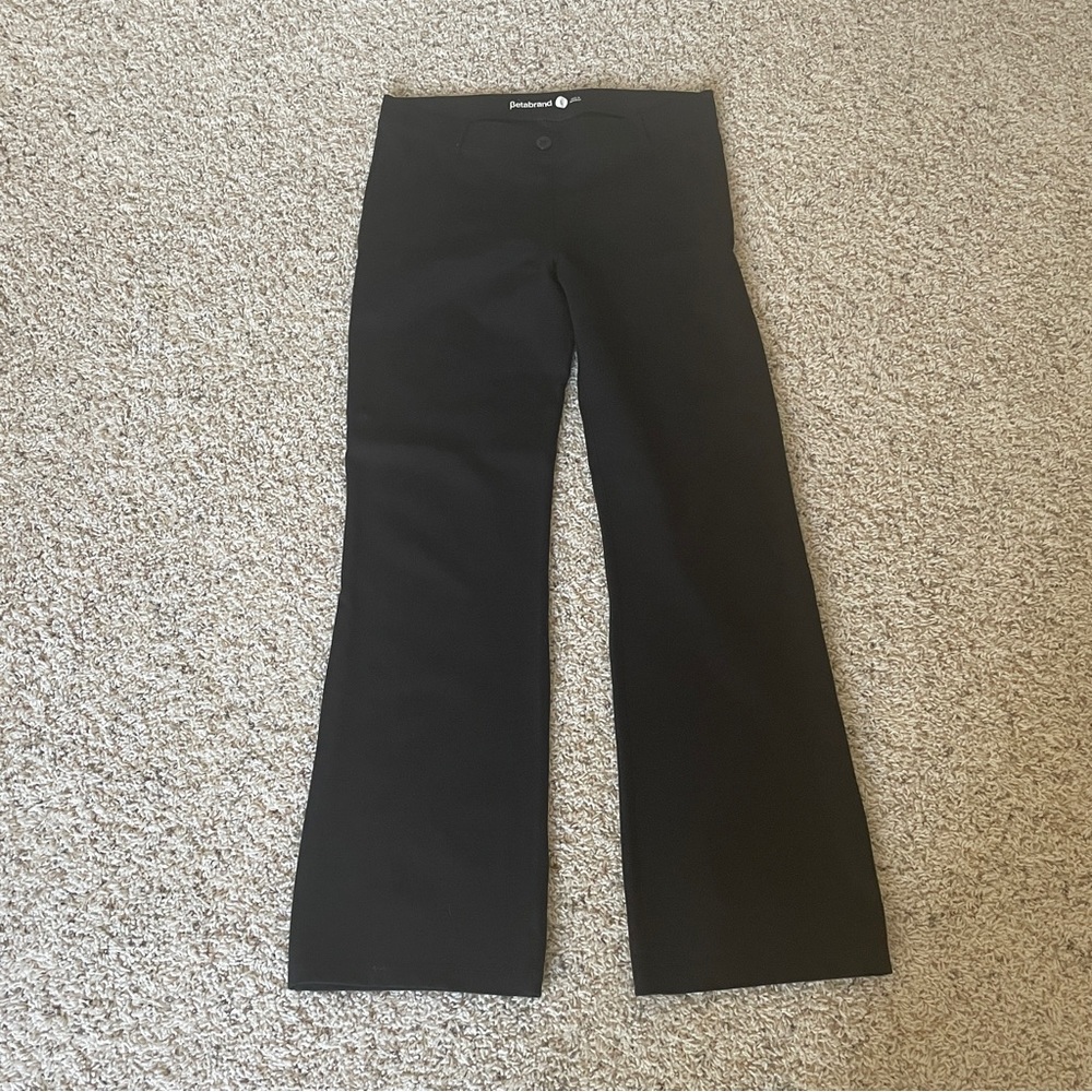 Betabrand Straight Leg Boot Yoga Work Pants L Black